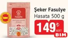 HASATA ŞEKER FASULYE 500 G fiyat ve kampanya bilgisi